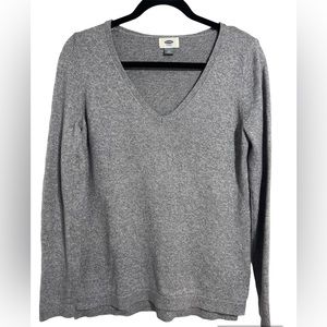 Old Navy MED-V-Neck Pullover Sweater Gray